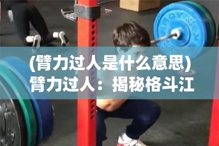 (臂力过人是什么意思) 臂力过人：揭秘格斗江湖中的力量之巅，谁才是真正的巅峰强者？探索力量与技巧的终极较量。